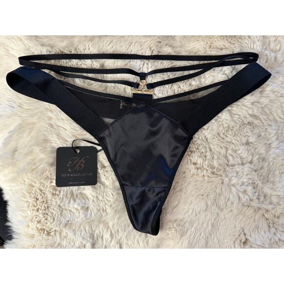 Honey Birdette ADRIANA🖤 Black & Gold 2 Piece Set 36C Bra & M Thong - Picture 7 of 9